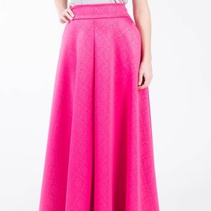 Agnes and Dora Ball Skirt Fuchsia Embossed Techno